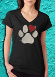 Glitter & Rhinestones Heart Paw Shirt