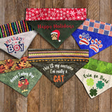 Holiday Bandana Gift 6 - Pack / Over the Collar Dog Bandanas Pack #1