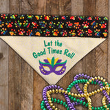 Mardi Gras Let the Good Times Roll / Over the Collar Dog Bandana