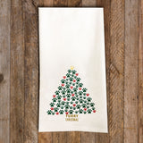Paw Tree Tea Towel / Dog Themed Flour Sack Cotton Towel