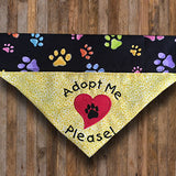Adopt Me Please / Over the Collar Dog Bandana