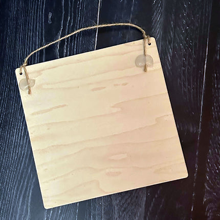 Wood Sign: 'Please Close the Lid, the Cat Has a Drinking Problem'"