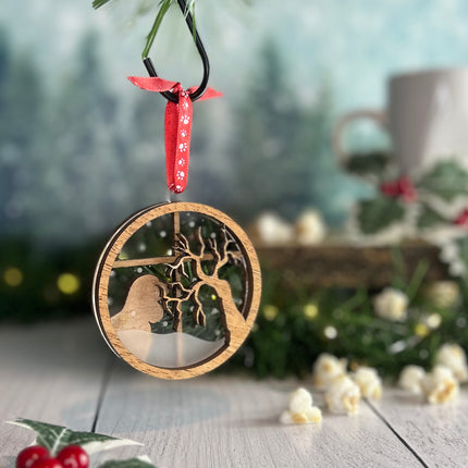Cocker Spaniel Snowy Window Ornament / Dog Breed Christmas Ornament