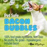 Bacon Flavored Bubbles Pet Safe 4 oz Jar with Bubble wand