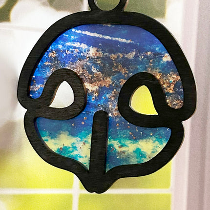 Wood & Stained Glass Dog Nose Sun Catcher - Perfect for Puppy Lovers!