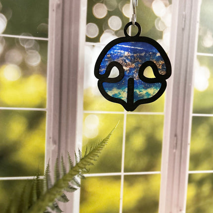 Wood & Stained Glass Dog Nose Sun Catcher - Perfect for Puppy Lovers!