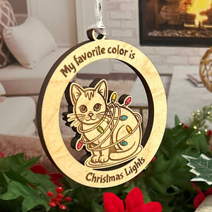 Christmas Lights are my Favorite Color Ornament
