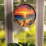Pet Memorial Sun Catcher — Personalized Dog or Cat Ornament, Rainbow Bridge Gift