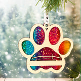 Personalized Rainbow Bridge Ornament / Memorial Dog Christmas Ornament