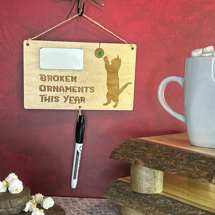 Sign - Broken Ornament This Year Safety Record by Mydeye