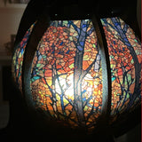 Cat-Shaped Wood Lantern with Stained Glass Belly – A Whimsical Touch for Your Home!