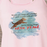 Dock Diving Dogs Tank Top, Pink Flowy Racerback, Funny Shirt