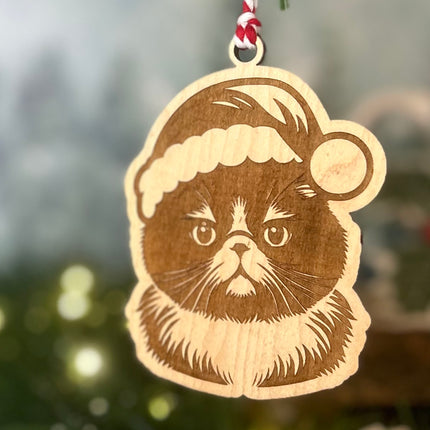 Purr-fectly Personalized Cat Breed Christmas Ornaments - Engraved Maple Plywood