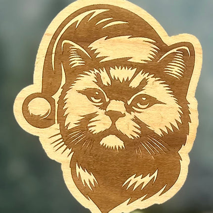 Purr-fectly Personalized Cat Breed Christmas Ornaments - Engraved Maple Plywood