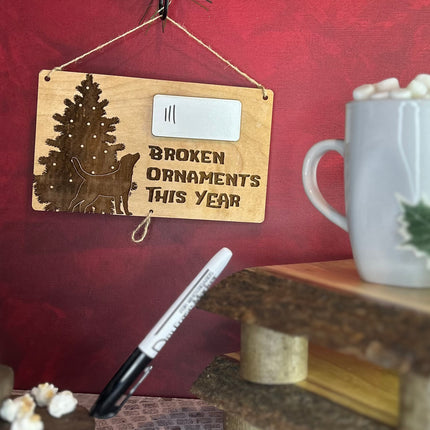 Sign - Broken Ornament This Year Safety Record by Mydeye
