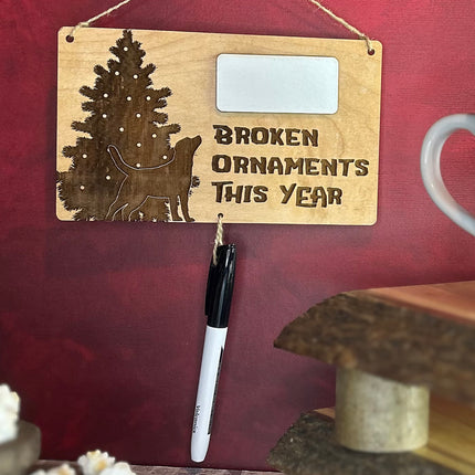 Sign - Broken Ornament This Year Safety Record by Mydeye