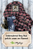 Dog Dad Embroidered Flannel Shirt
