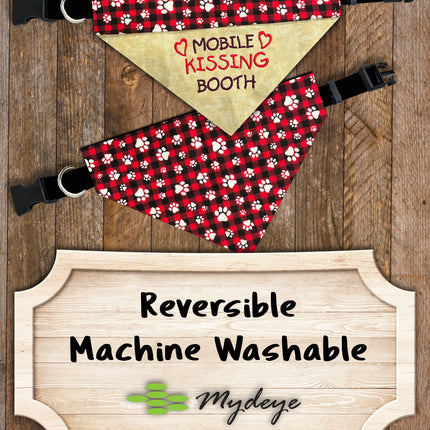 Mobile Kissing Booth Dog Bandana – Stylish & Playful Pet Accessory!