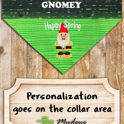 Springtime Gnomes / Over the Collar Dog Bandana