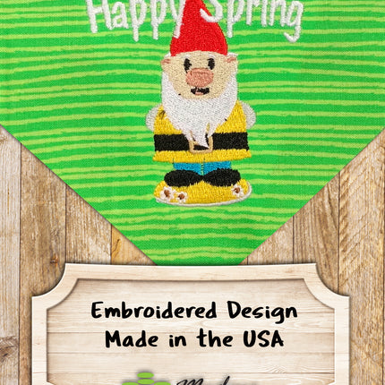 Springtime Gnomes / Over the Collar Dog Bandana