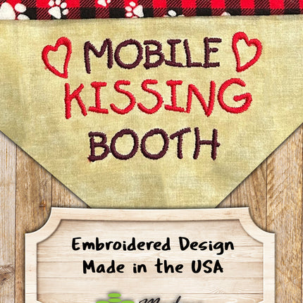 Mobile Kissing Booth Dog Bandana – Stylish & Playful Pet Accessory!