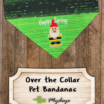 Springtime Gnomes / Over the Collar Dog Bandana