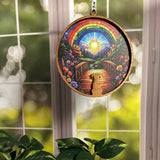 Pet Memorial Sun Catcher — Personalized Dog or Cat Ornament, Rainbow Bridge Gift