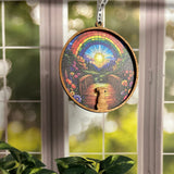 Pet Memorial Sun Catcher — Personalized Dog or Cat Ornament, Rainbow Bridge Gift