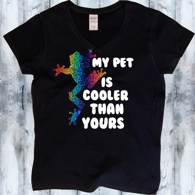 Frog - My Pet is Cooler than Yours V-Neck T-Shirt