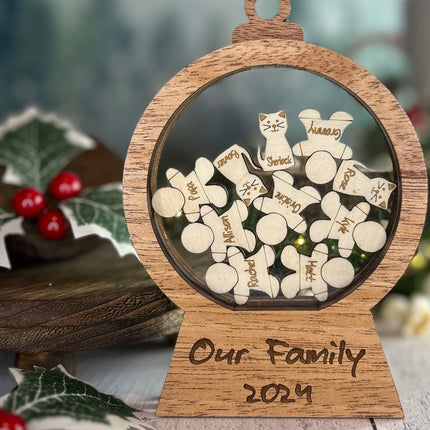 Custom Gingerbread Shaker, Snow Globe Ornament