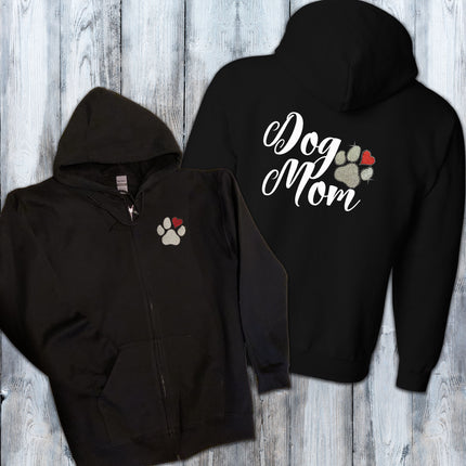 Dog Mom Zip-Up Hoodie