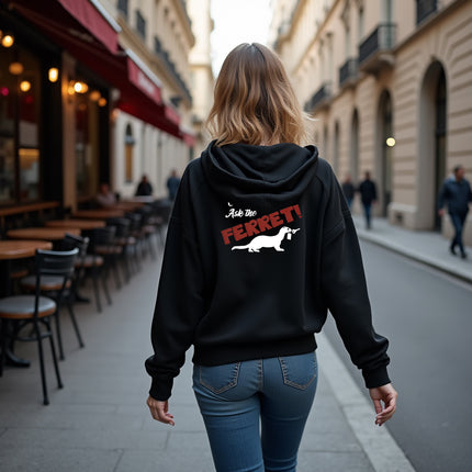 Can't Find It? Ask the Ferret! Zip-Up Hoodie