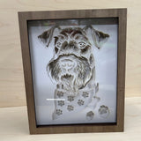 Schnauzer Serenity Lightbox: Radiant Warmth with a Touch of Canine Charm