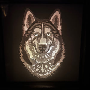 Husky Harmony Lightbox: Illuminate Your Space with Arctic Elegance