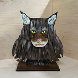 Purr-fectly Chic: Maine Coon Cat Eyeglass Holder - A Feline Fashion Statement for Your Specs!