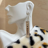 I Love [Your Pet Breed] Bar-shaped Earrings - Personalized Pet Jewelry for Dog or Cat Lovers