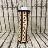 Wooden Tealight Holder Candle Sticks with Charming Paw Print Engravings - Illuminate Your Space with Rustic Elegance!