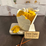 Fortune Cookie Cat Toy | Hand-Crocheted Crinkle Toy with Organic Catnip