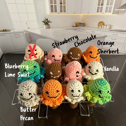 Catnip Ice Cream Cone Crocheted Cat Toy with Crinkle Paper - Fun, Engaging Feline Playtime!