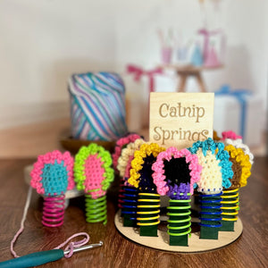 Spring Buddies / Crinkle Catnip Crocheted Spring Toys