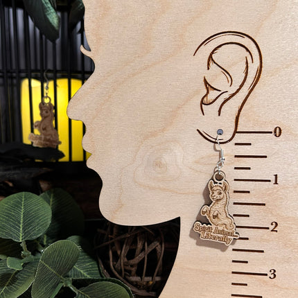 Ghost Llama Earrings | "Spirit Animal...Literally" Halloween Wood