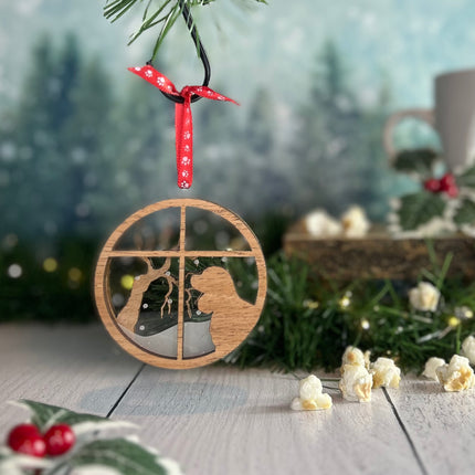 Cocker Spaniel Snowy Window Ornament / Dog Breed Christmas Ornament