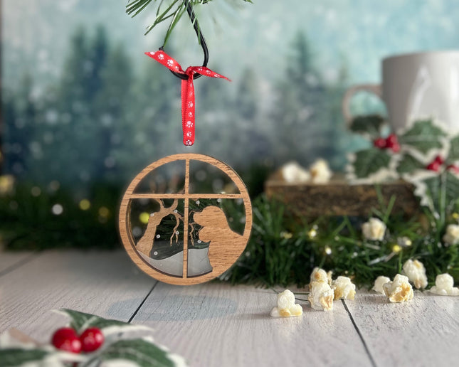Cocker Spaniel Snowy Window Ornament / Dog Breed Christmas Ornament