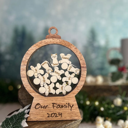 Custom Gingerbread Shaker, Snow Globe Ornament