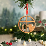 Doodle Breed Snowy Window Ornament / Dog Christmas Ornament