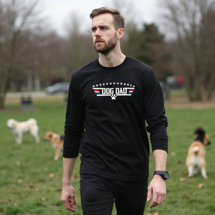 Dog Dad Patriotic Long Sleeve T-Shirt