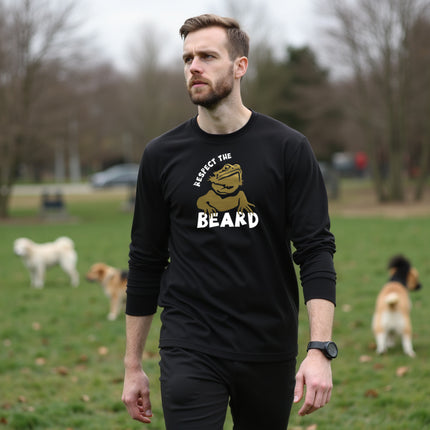 Respect the Beard - Bearded Dragon Long Sleeve T-Shirt