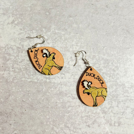 Duck, Duck Moose Earrings – Lightweight Hypoallergenic Wood Jewelry