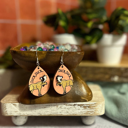 Duck, Duck Moose Earrings – Lightweight Hypoallergenic Wood Jewelry