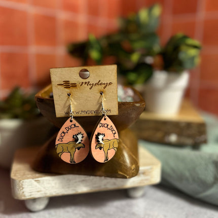 Duck, Duck Moose Earrings – Lightweight Hypoallergenic Wood Jewelry